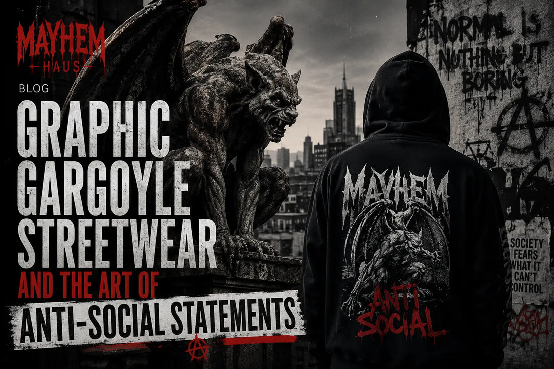 Graphic Gargoyle: Streetwear and the Art of Anti-Social Statements Mayhem Haus