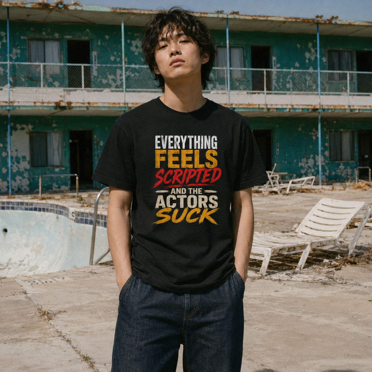 Mayhem Haus Everything Feels Scripted And The Actors Suck T-Shirt