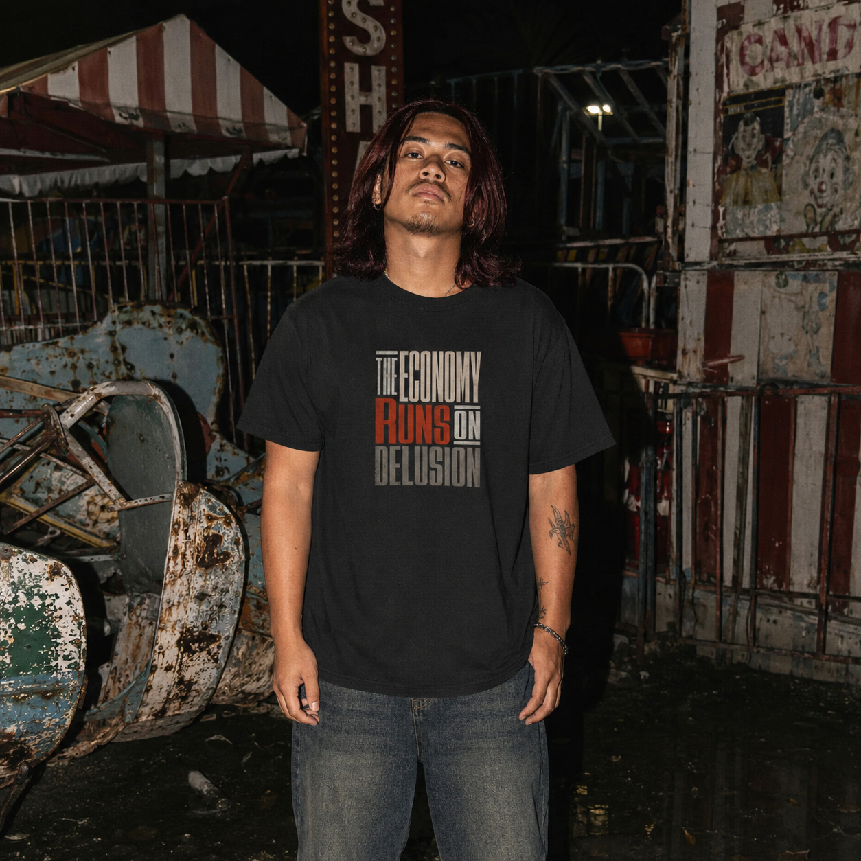 The Economy Runs On Delusion T-Shirt