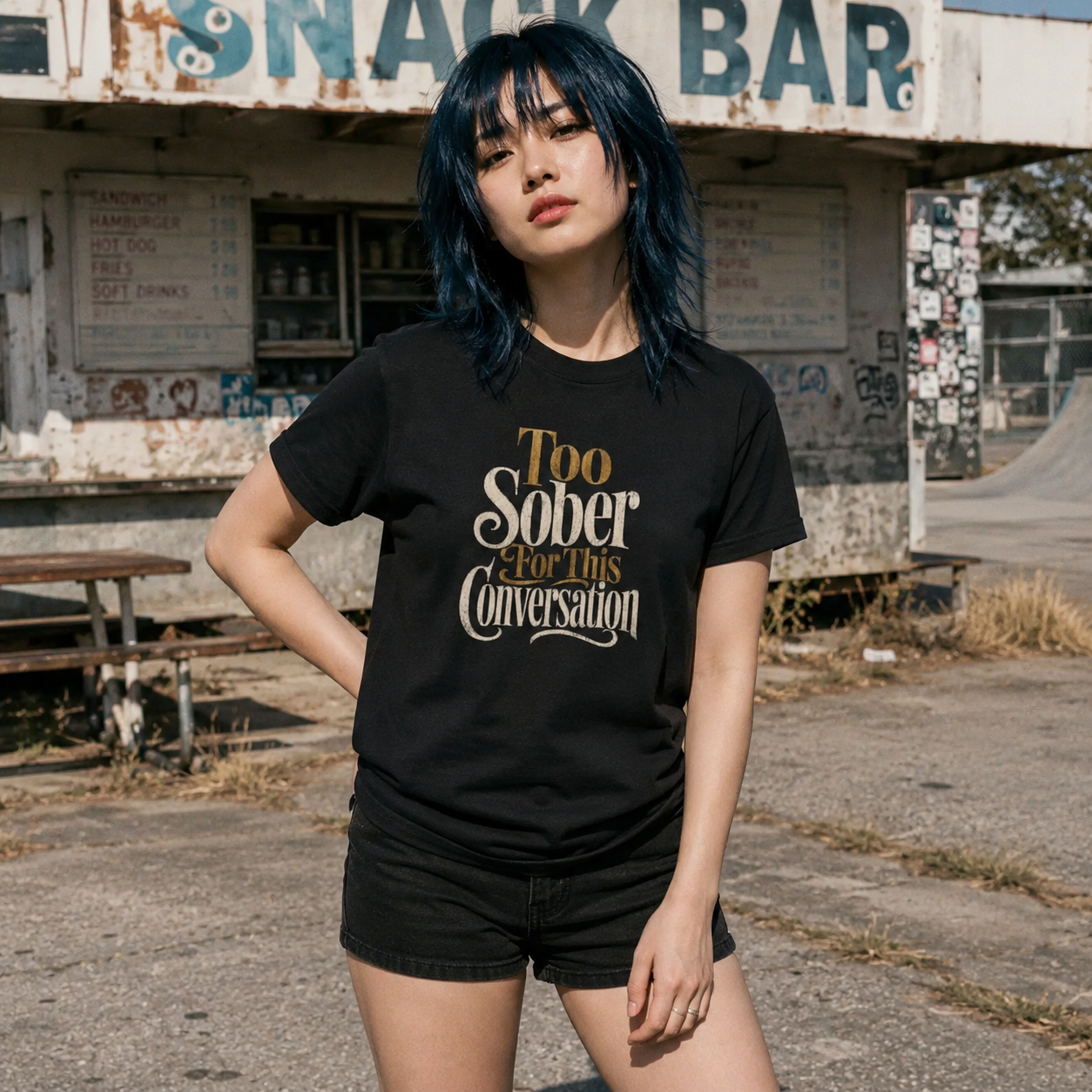 Mayhem Haus Too Sober For This Conversation T-Shirt