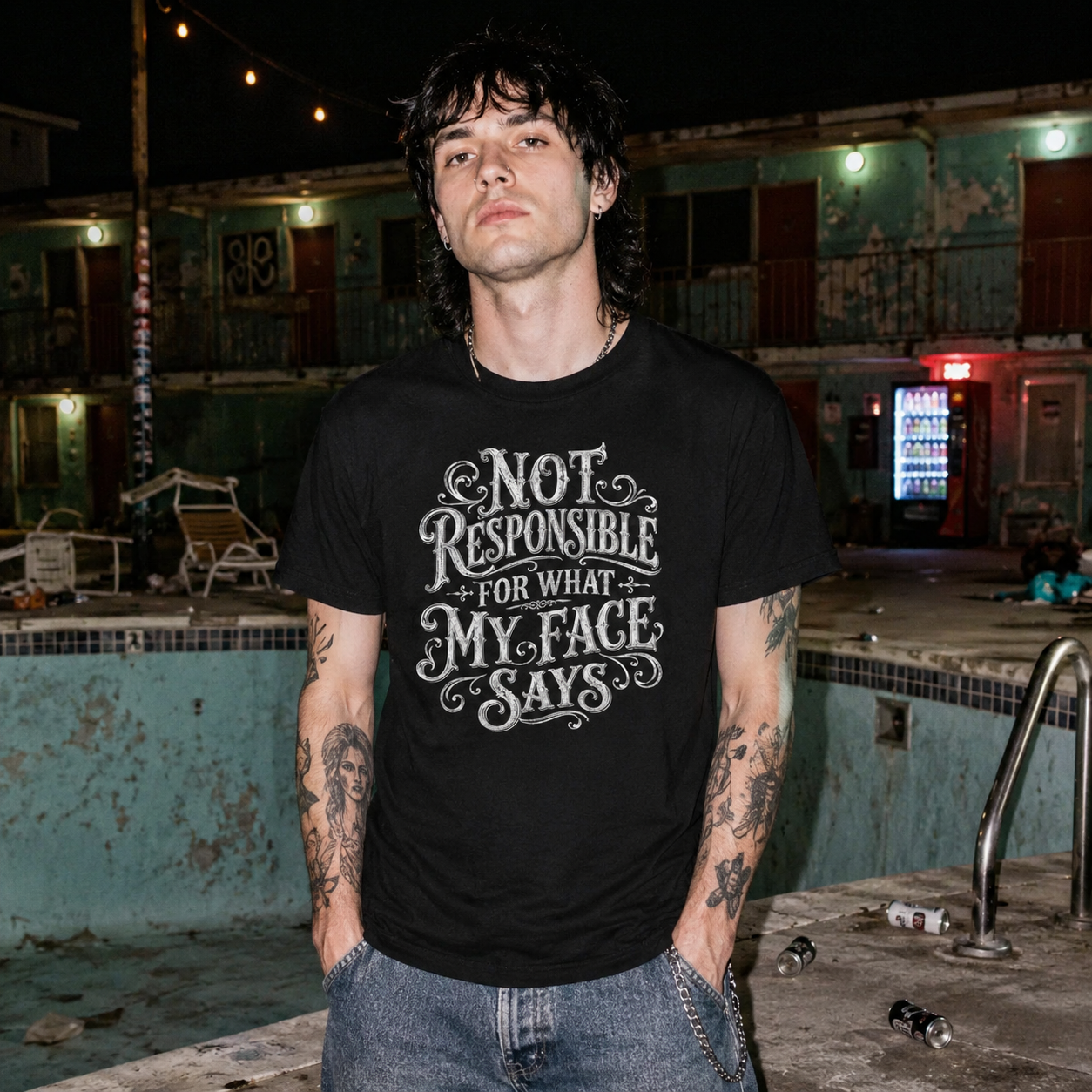 Mayhem Haus Not Responsible For What My Face Says T-Shirt
