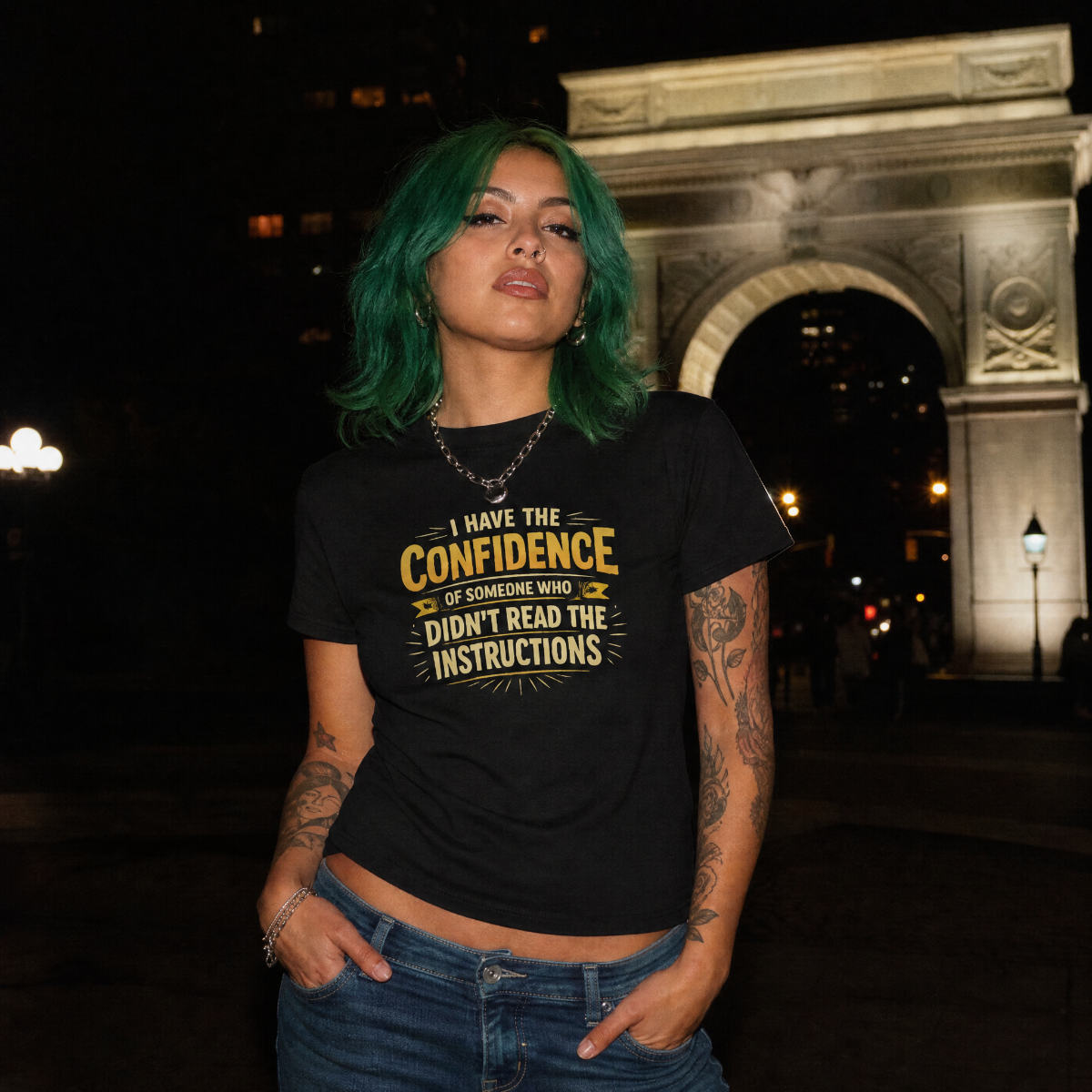 Mayhem Haus I Have the Confidence of Someone Who Didn’t Read the Instructions T-Shirt