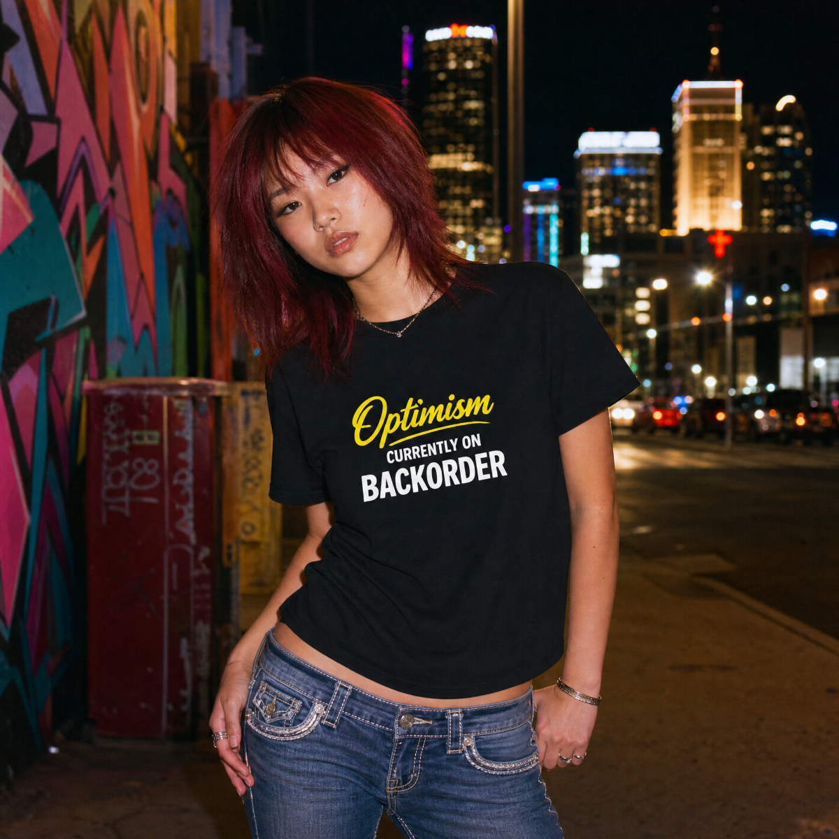 Optimism: Currently On Backorder T-Shirt