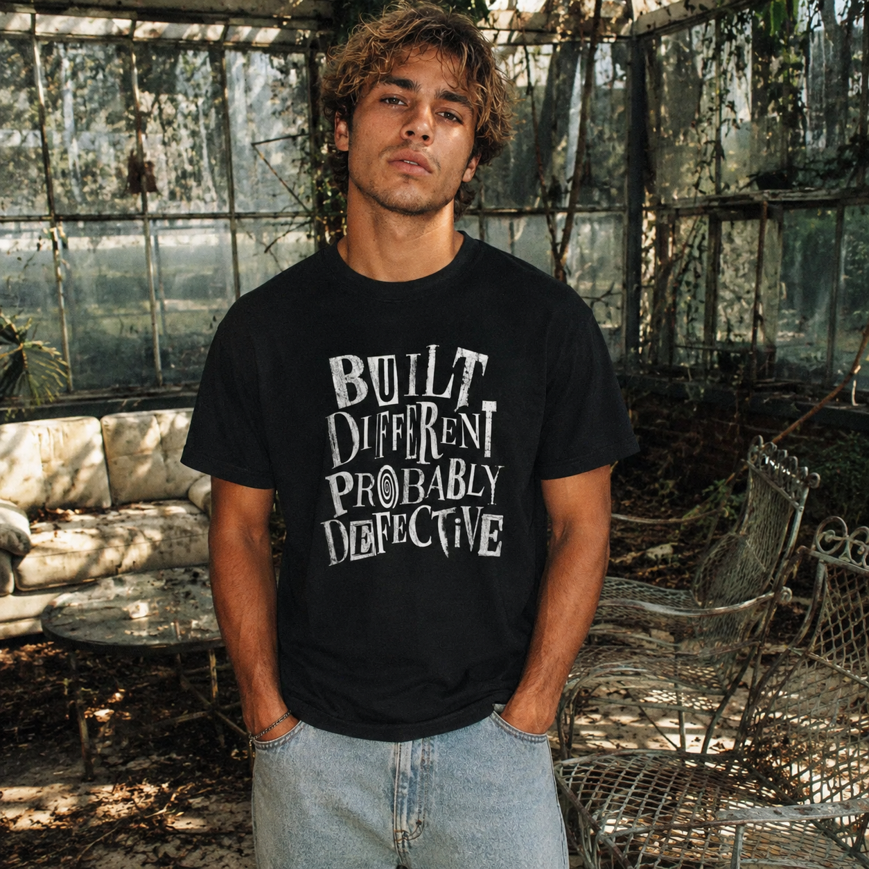 Built Different Probably Defective T-Shirt
