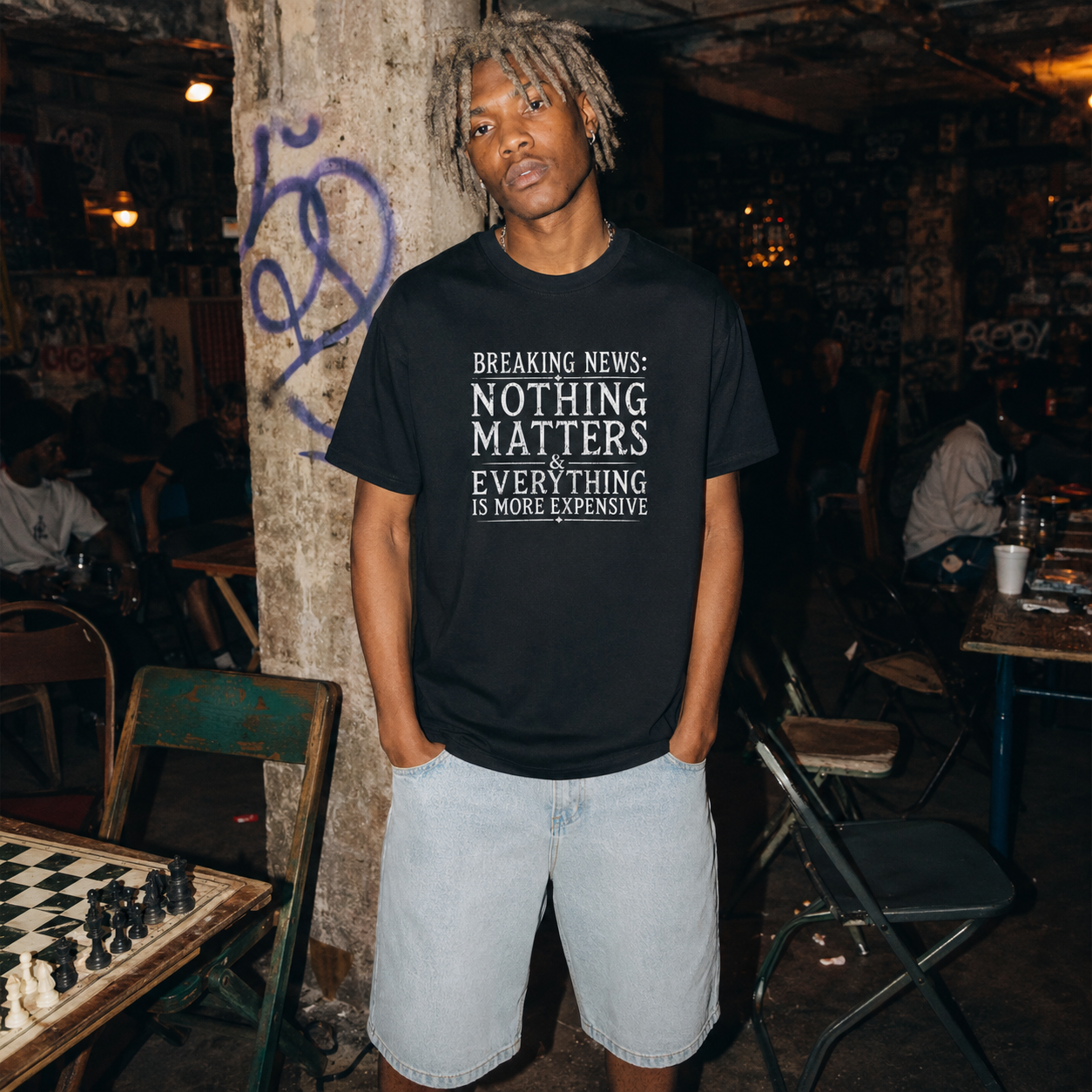 Mayhem Haus Breaking News Nothing Matters & Everything Is More Expensive T-Shirt